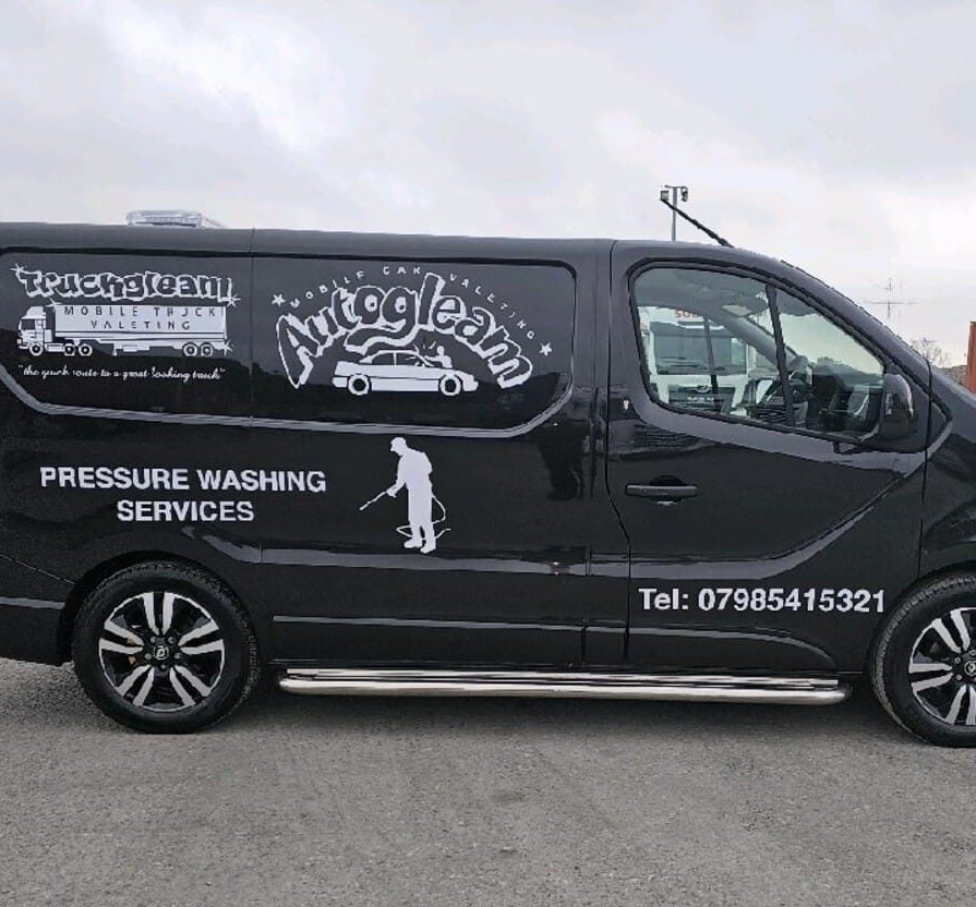 Specialist mobile pressure washing and truck cleaning service vehicle used for commercial fleet and industrial equipment cleaning operations, Eastleigh Hampshire
